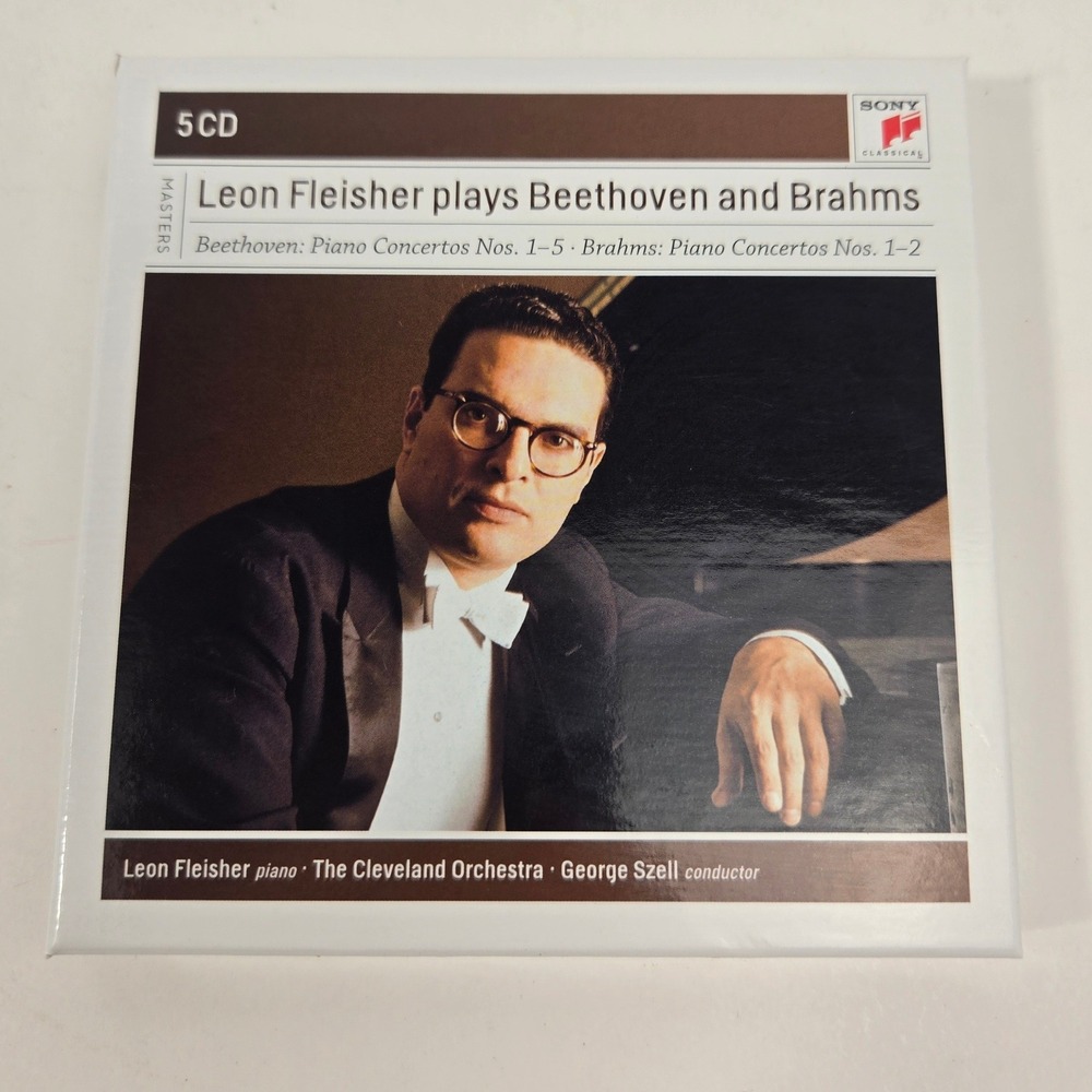 Leon Fleisher Plays Beethoven Brahms 5 CD Sony Masters George Szell NM